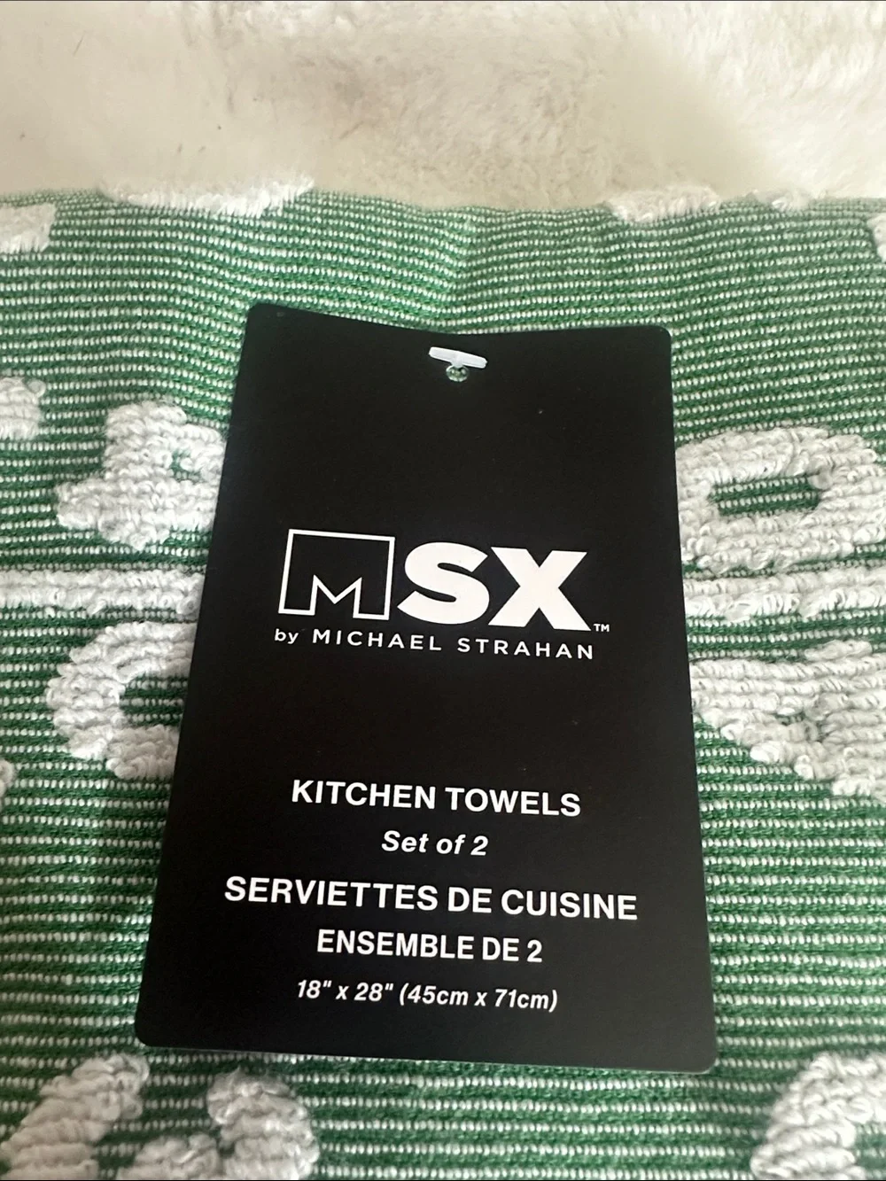 MSX SET OF 2 football field touchdown kitchen towels